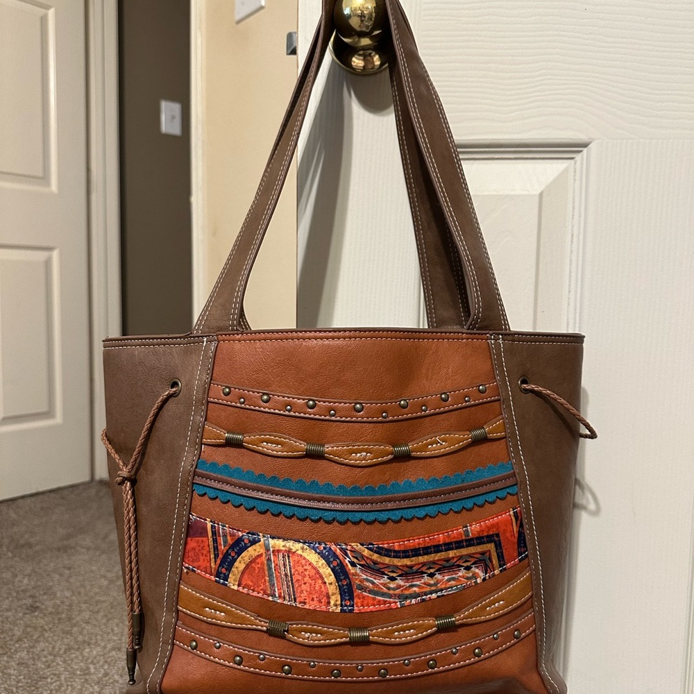 Bohemian Brown and Multicolor Tote Bag